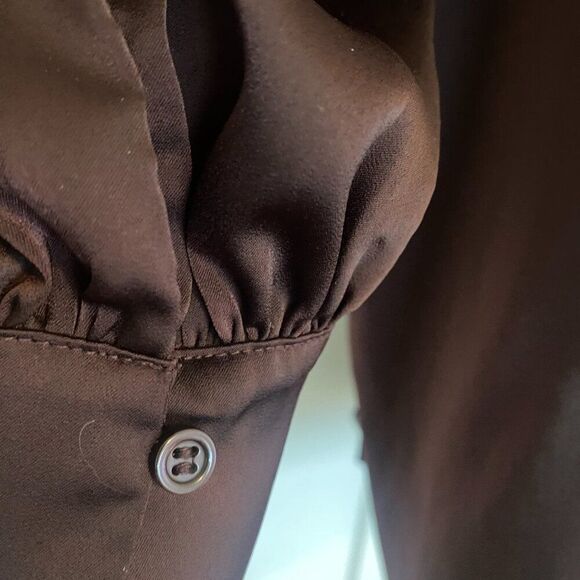 H&M Long‎ Sleeve Burgundy Satin Dress - Picture 3 of 4